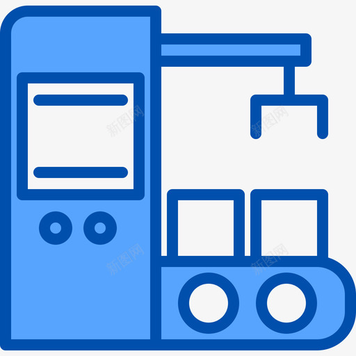 起重机机器后勤21蓝色图标svg_新图网 https://ixintu.com 后勤 机器 蓝色 起重机