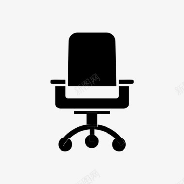 现代办公椅扶手椅家具图标图标
