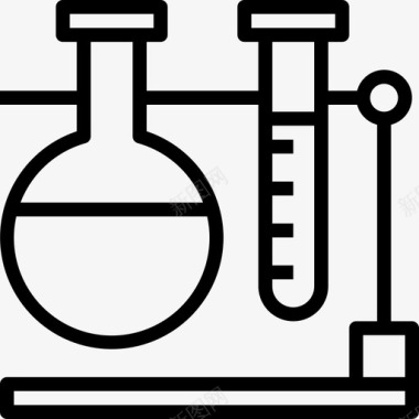 实验室科学72线性图标图标