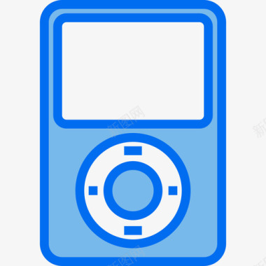Ipod设备12蓝色图标图标