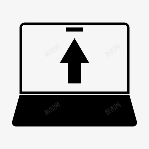 升级笔记本电脑性能图标svg_新图网 https://ixintu.com 升级 性能 更新 笔记本电脑 笔记本电脑上传glyph