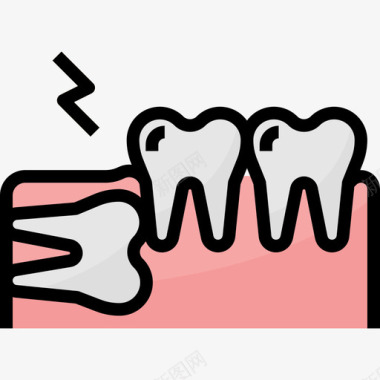 牙科护理牙科9线性颜色图标图标