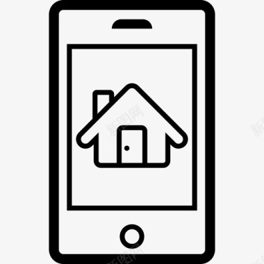 智能手机住宅移动电话图标图标