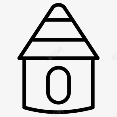 小屋建筑物房地产图标图标