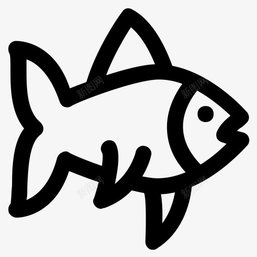 可爱的鱼动物图标svg_新图网 https://ixintu.com 动物 可爱的鱼