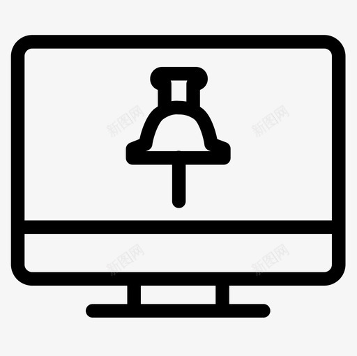 监视器地图和导航5线性图标svg_新图网 https://ixintu.com 地图和导航5 监视器 线性