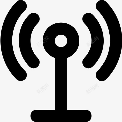 wifi塔天线通信图标svg_新图网 https://ixintu.com wifi塔 信号 天线 网络和通信材料设置平滑线图标 通信