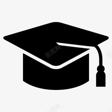 毕业帽学历帽子图标图标