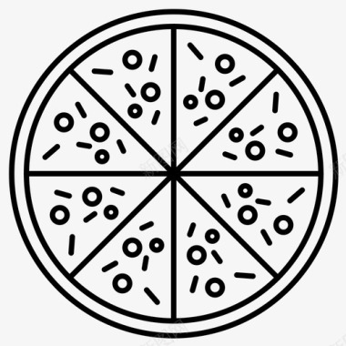 披萨食物热的图标图标