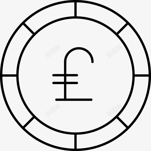 英镑硬币收入图标svg_新图网 https://ixintu.com 储蓄 商业 图标 收入 硬币 英镑 金融