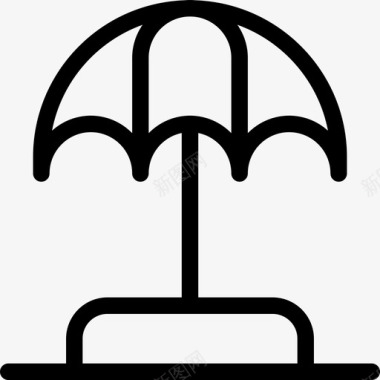伞巴西3直线图标图标