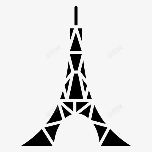 埃菲尔铁塔法国地标图标svg_新图网 https://ixintu.com 地标 坚实 埃菲尔铁塔 巴黎 法国