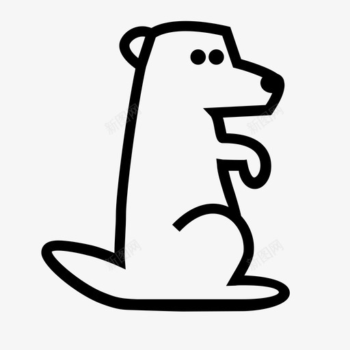地鼠动物獾图标svg_新图网 https://ixintu.com 动物 地鼠 明尼苏达州 獾 美国州符号