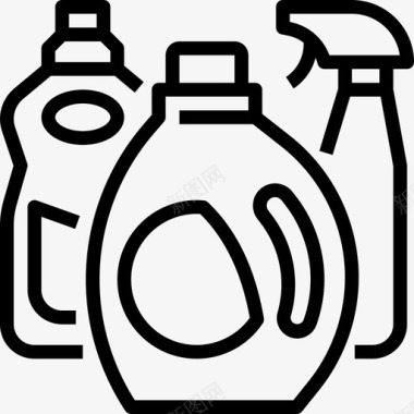 洗涤剂超市25线性图标图标