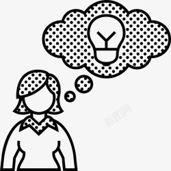 女性思维创意思维商务女性图标高清图片