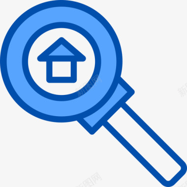 搜索房地产124蓝色图标图标