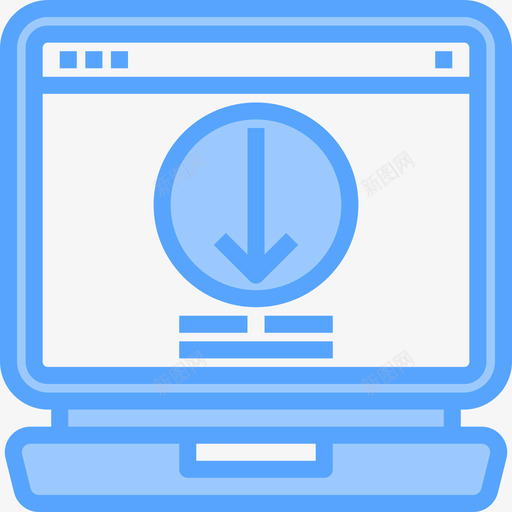 笔记本电脑浏览器5蓝色图标svg_新图网 https://ixintu.com 下载 笔记本电脑浏览器5 蓝色
