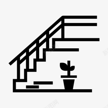 楼梯地板住宅图标图标