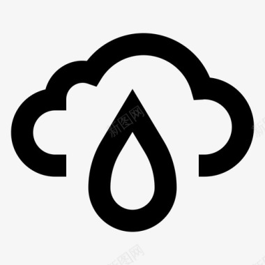 雨滴气象学图标图标