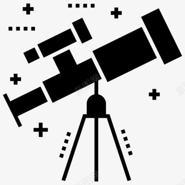 光学望远镜天文学双筒望远镜图标图标