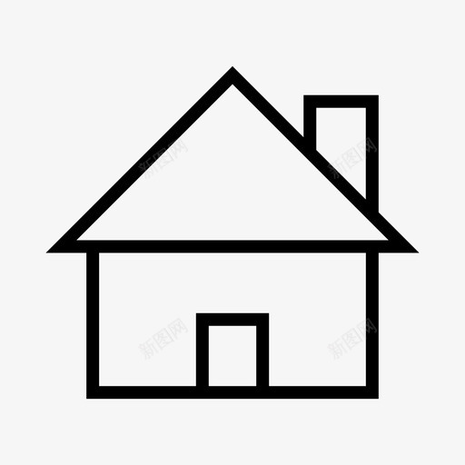 家庭公司房子图标svg_新图网 https://ixintu.com 公司 别墅 家庭 家庭轮廓 房子 村庄