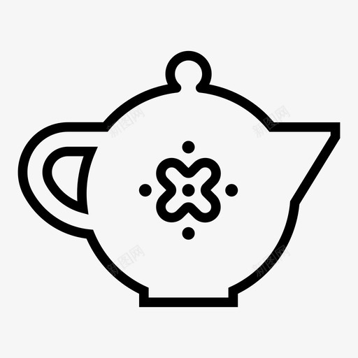 茶壶水壶厨房用具图标svg_新图网 https://ixintu.com 厨房用具 水壶 茶具 茶壶 陶器 陶瓷收藏品