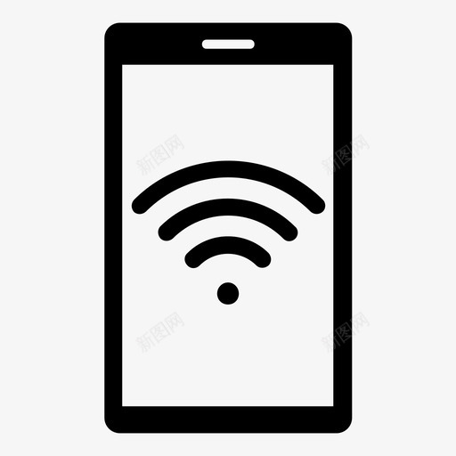 wifi手机互联网图标svg_新图网 https://ixintu.com wifi 互联网 手机 智能手机