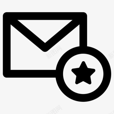收藏夹电子邮件信封图标图标