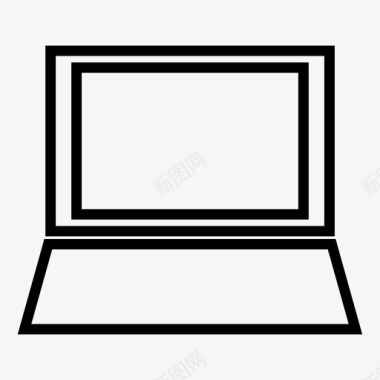 笔记本电脑互联网在线图标图标