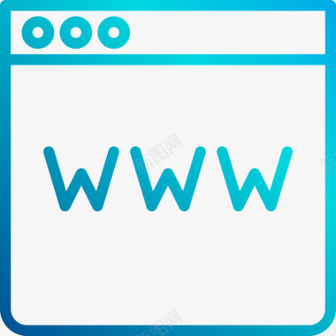 Www网站和电子邮件2线性梯度图标图标