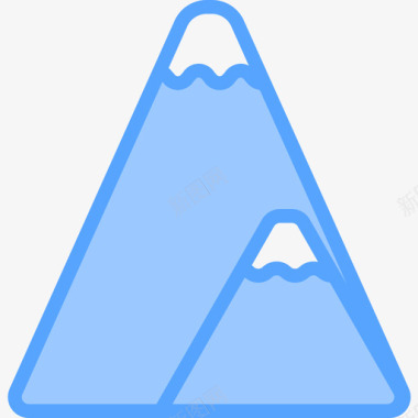 山旅行190蓝色图标图标