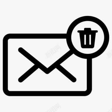 垃圾电子邮件删除邮件信件图标图标