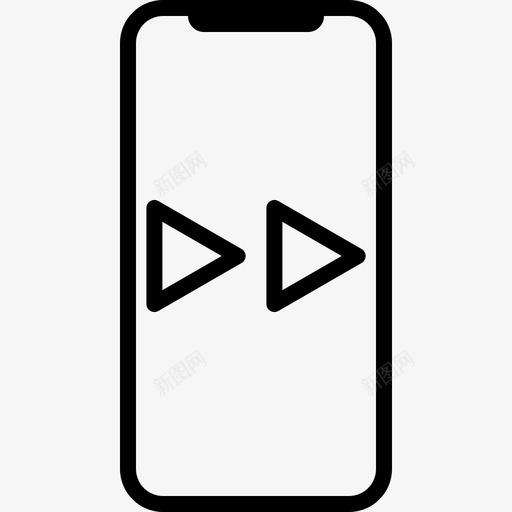前进音乐按钮图标svg_新图网 https://ixintu.com 前进音乐 图标 手机 手机功能 按钮