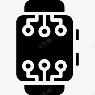 智能手表56技术固态图标图标