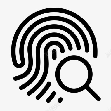 指纹搜索身份搜索隐私图标图标
