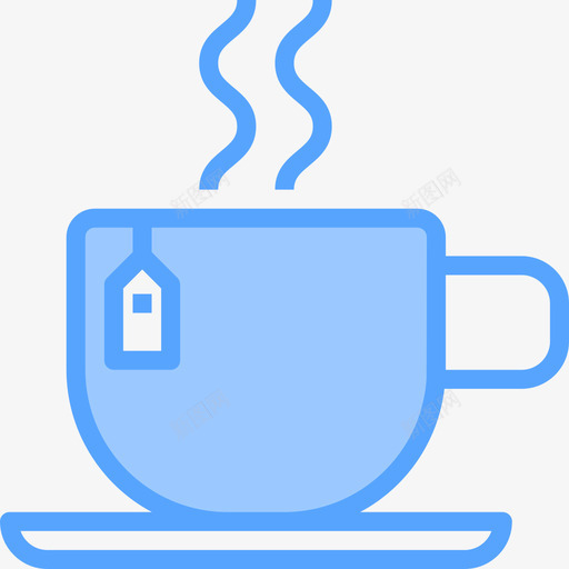 茶杯咖啡56蓝色图标svg_新图网 https://ixintu.com 咖啡56 茶杯 蓝色