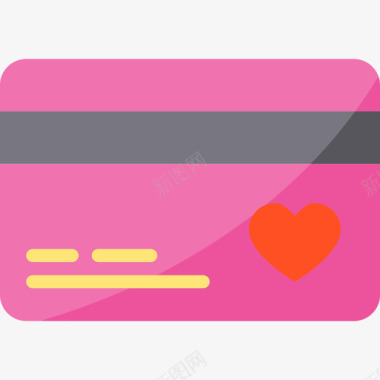 信用卡love71flat图标图标