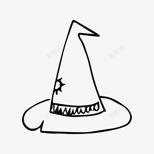帽子童话魔法图标svg_新图网 https://ixintu.com 女巫帽 帽子 童话 魔法 魔法帽