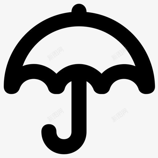 伞雨遮阳伞图标svg_新图网 https://ixintu.com 动物 图标 平滑 材料 线图 自然 遮阳伞
