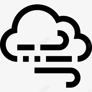 云天气和季节线性图标图标