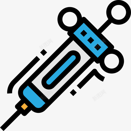 注射器医用115线性颜色图标svg_新图网 https://ixintu.com 医用115 注射器 线性颜色