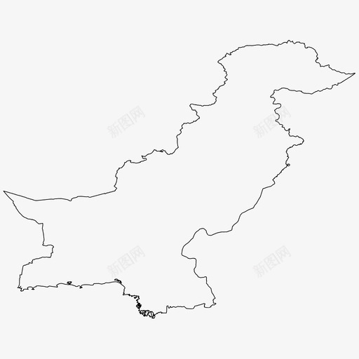 巴基斯坦边界国家图标svg_新图网 https://ixintu.com 世界 世界国家 国家 巴基斯坦 轮廓 边界