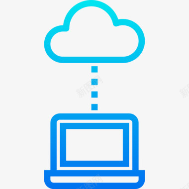云计算通信网络2梯度图标图标