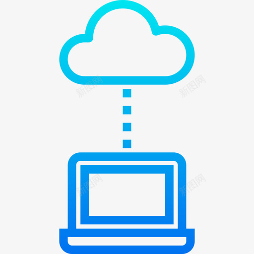 云计算通信网络2梯度图标svg_新图网 https://ixintu.com 云计算 梯度 通信网络2