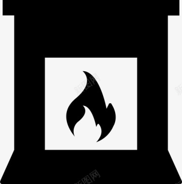 壁炉烟囱火炉图标图标