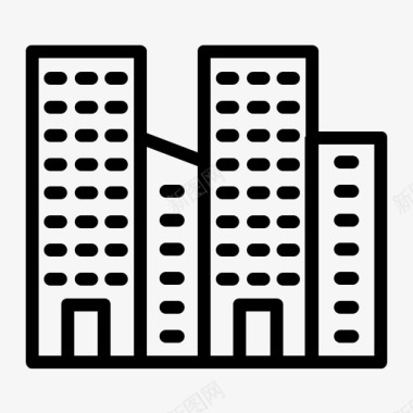 建筑城市建筑办公楼图标图标