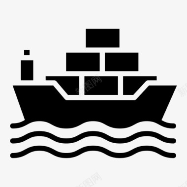 船舶运输电子商务图标图标