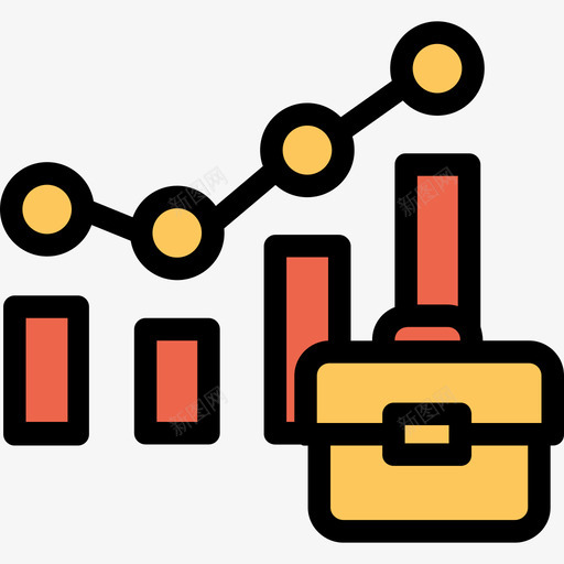 分析分析和图表线颜色橙色图标svg_新图网 https://ixintu.com 分析 分析和图表 线颜色橙色