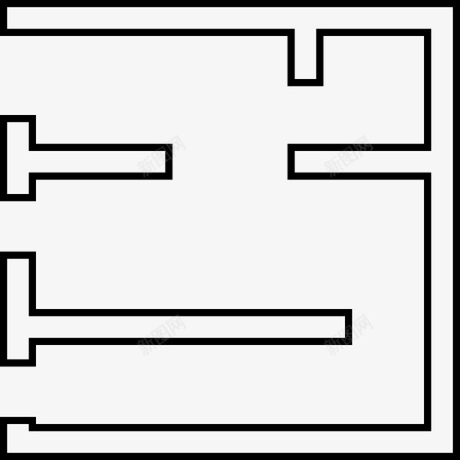 平面图建筑工程蓝图图标svg_新图网 https://ixintu.com 公寓 家居 平面图 建筑工程 房屋 施工图 蓝图