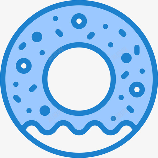 甜甜圈派对63蓝色图标svg_新图网 https://ixintu.com 派对 甜甜圈 蓝色